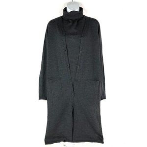 NEW $98 Dkny Womens Black  Stretch  Button Down Long Cardigan sweater size M